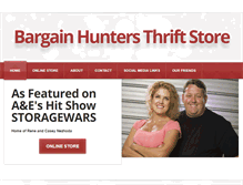 Tablet Screenshot of bargainhuntersthriftstore.com